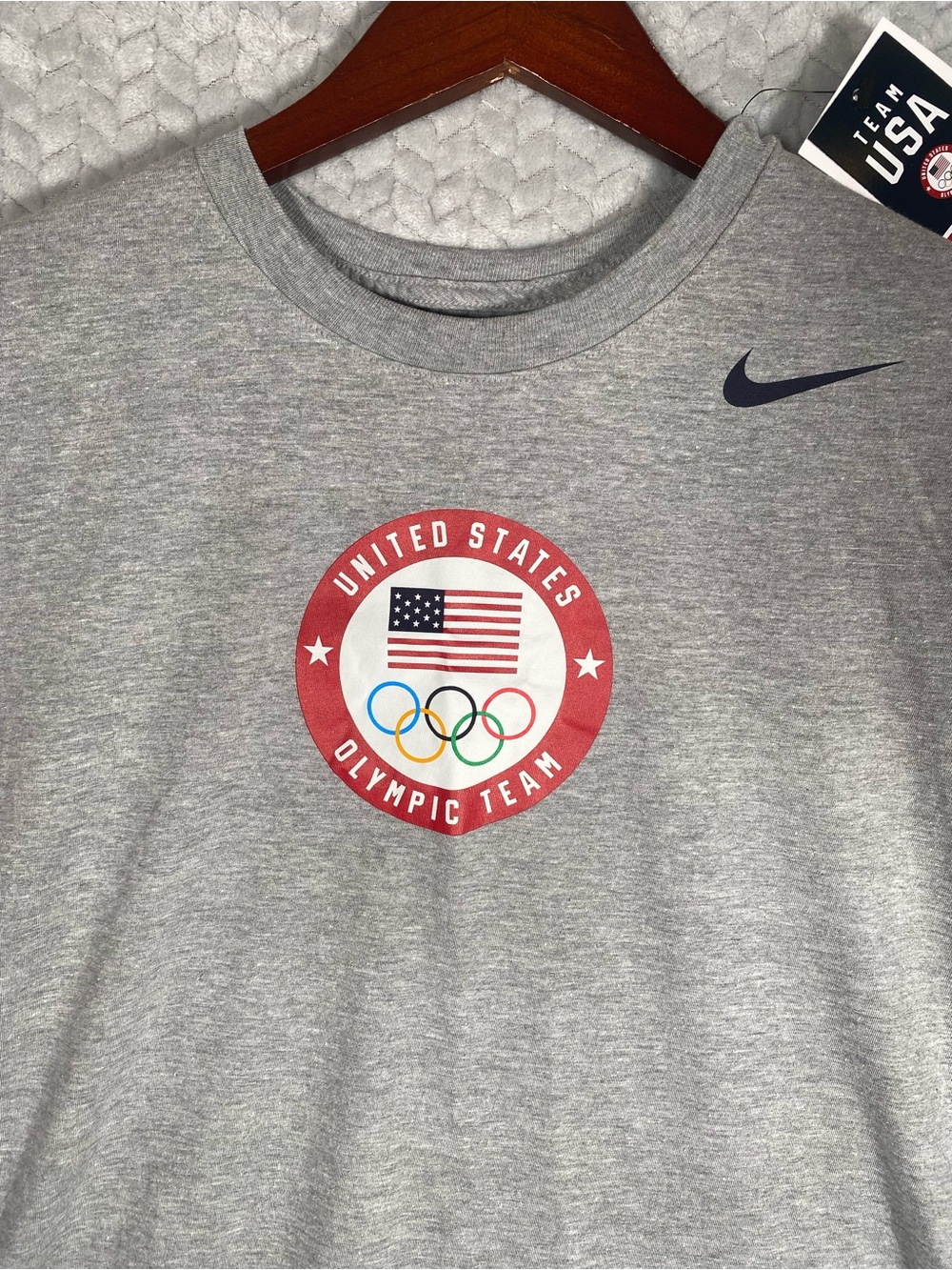 Nike Team USA Officially Licensed Olympic Games Paris 2024 Men's XL Gray NWT